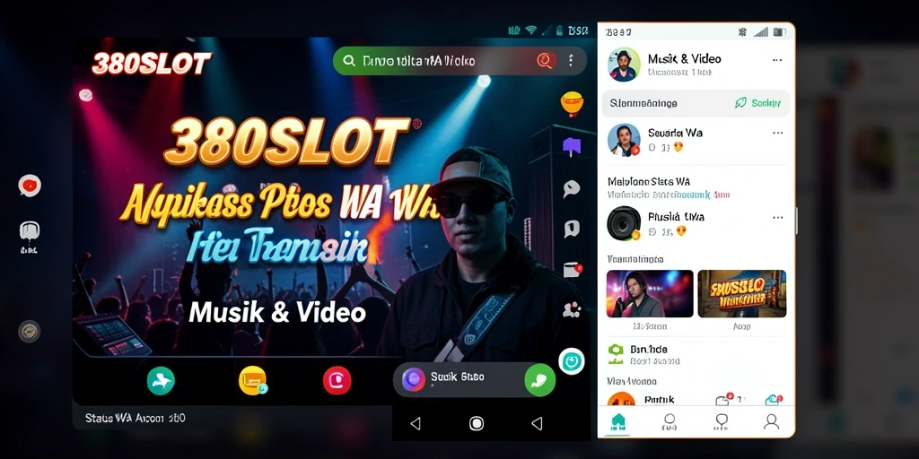 Antarmuka intuitif dari aplikasi 380SLOT untuk Status WA Video.
