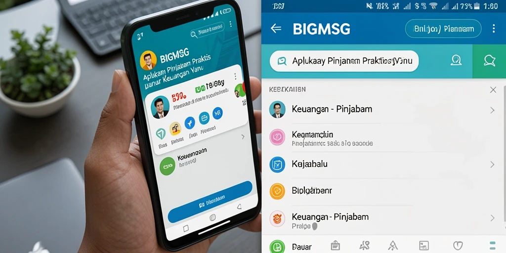 Antarmuka pengguna aplikasi BIGMSG yang sederhana dan mudah dipahami.