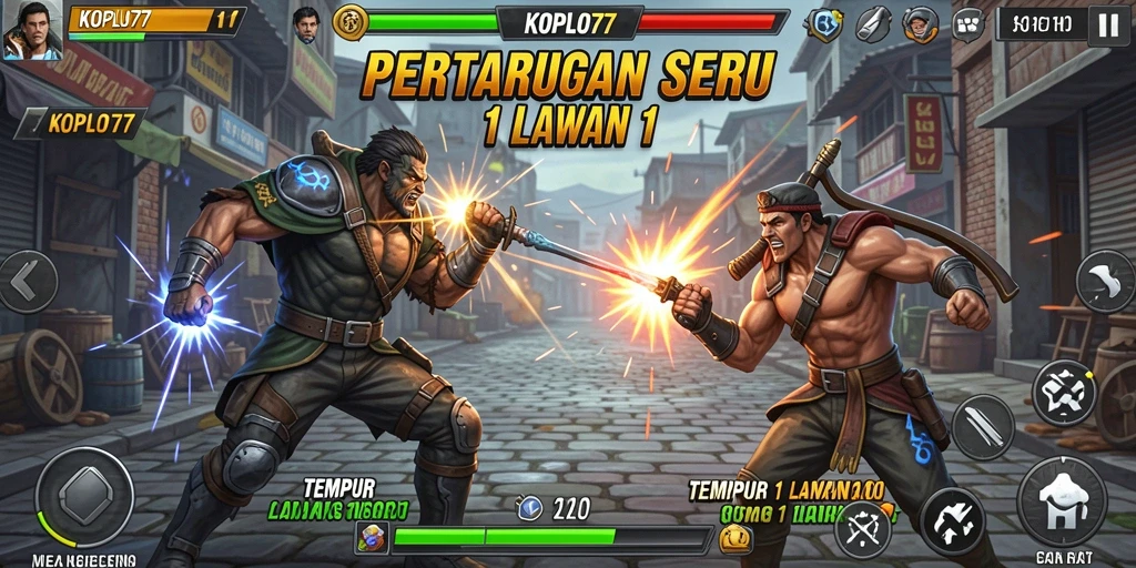 Antarmuka dinamis dan pertarungan seru dalam KOPLO77.