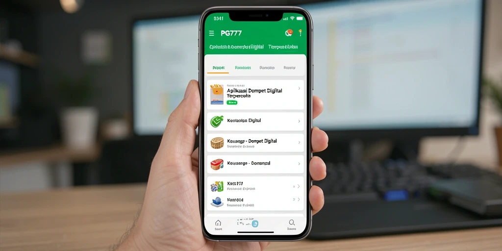 Tampilan antarmuka PG777 yang modern dan fungsional untuk Dompet Digital.