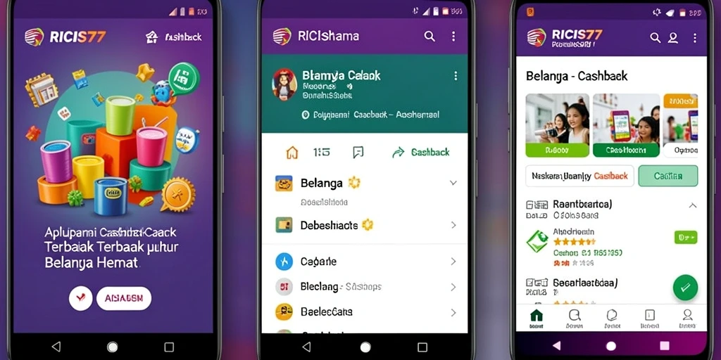 Antarmuka RICIS77 menampilkan fitur cashback yang mudah diakses.