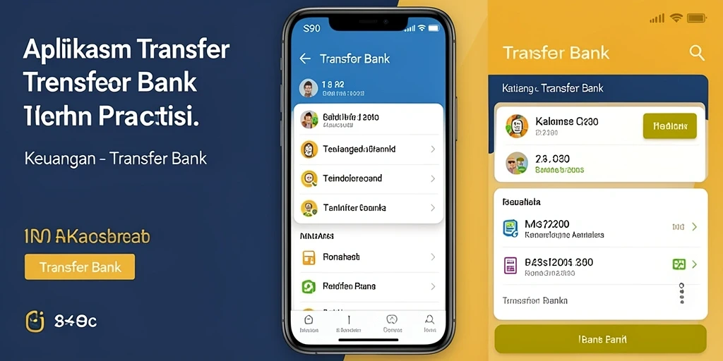 Screenshot antarmuka S80 yang menunjukkan fungsi Transfer Bank yang mudah.
