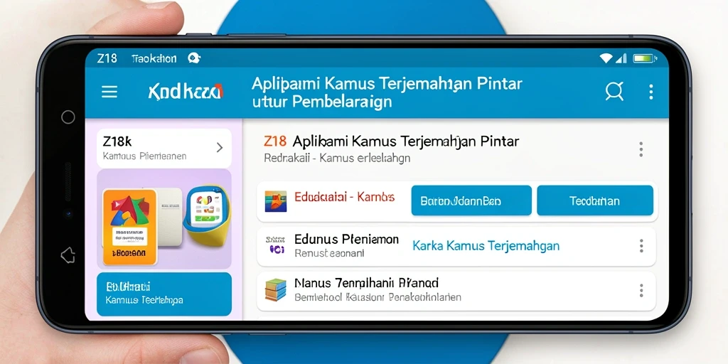 Tampilan antarmuka Z18 yang mudah digunakan dan intuitif.