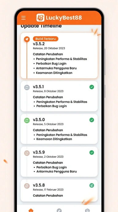Riwayat Versi luckybest88 untuk Pengguna Android